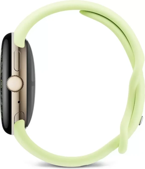 Умные часы Google Pixel Watch 4 41 мм (глянцевый золотистый/лемонграсс, спортивный силиконовый ремешок) - фото3