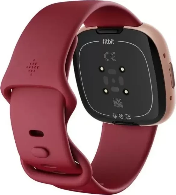 Умные часы Fitbit Versa 4 (бордовый/золотистый алюминий) - фото3