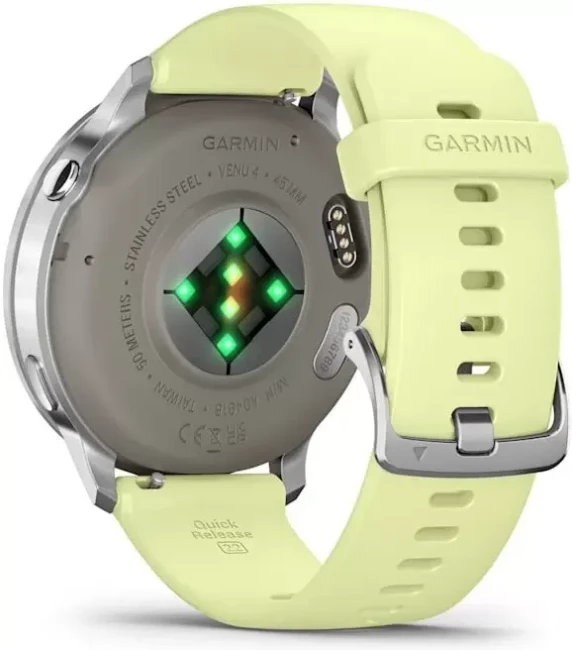 Умные часы Garmin Venu 4 45 мм (серебристый/желтый) - фото4