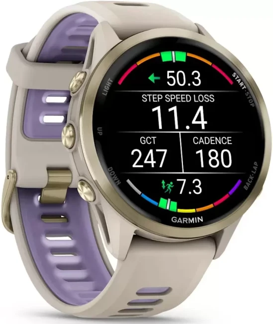 Умные часы Garmin Forerunner 970 47 мм (бежевый/фиолетовый) - фото2