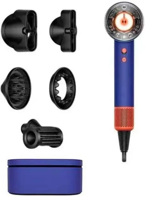 Фен Dyson HD16 Supersonic Nural Straight+Wavy (синий/топаз) - фото
