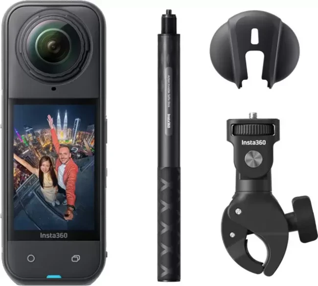 Экшн-камера Insta360 X5 MultiView Motorcycle Pack (черный) - фото