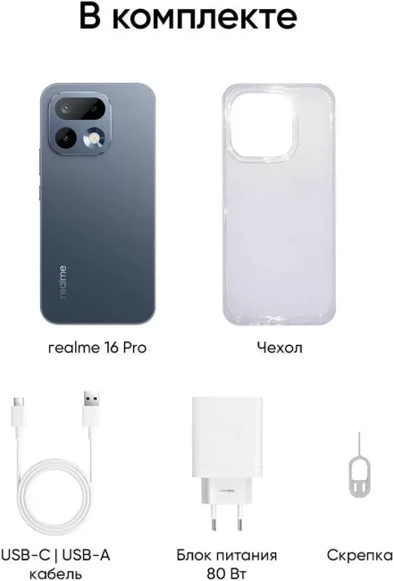 Смартфон Realme 16 Pro 5G 8GB/256GB международная версия (графитовый) - фото7
