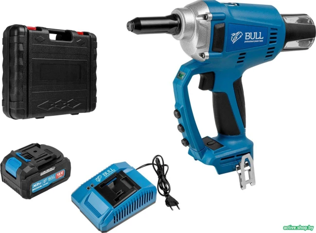 Заклепочник Bull CRG 1018 1304594 (с 1-им АКБ, кейс) - фото