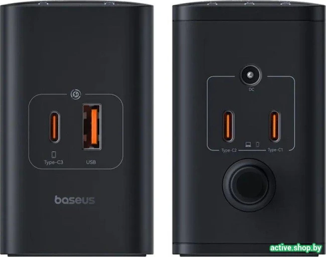 Сетевое зарядное Baseus Digital GaN Intelligent Desktop 3C+U+DC 240W P10163901113-00 (черный) - фото5