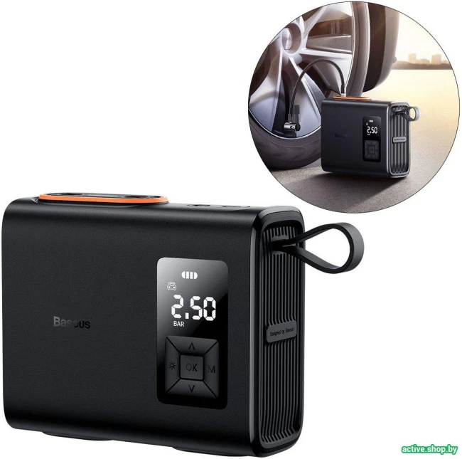 Автомобильный компрессор Baseus Mega EnergyPump Series Dual Cylinder Wireless Inflator - фото