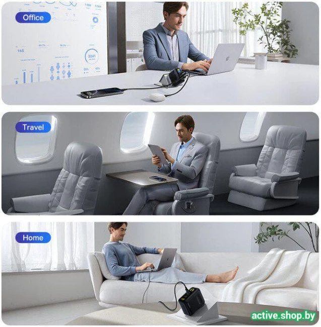 Сетевое зарядное Baseus PicoGo AE21 Fast Charger 2C+U 100W EU E0121B00 - фото7