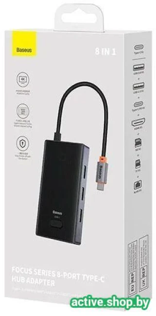 Док-станция Baseus Focus Series 8 Port Type-C Hub Adapter WKYY030313 - фото5