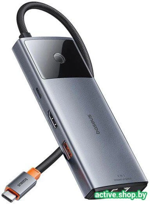 Док-станция Baseus Metal Gleam Series II 6-in-1 USB Hub B00061802813-00 - фото