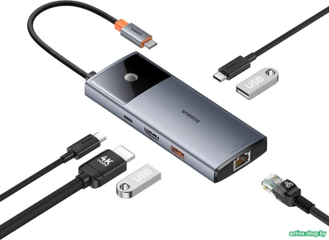 Док-станция Baseus Metal Gleam Series II 6-in-1 USB Hub B00061802813-00 - фото6