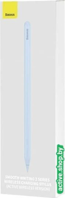 Стилус Baseus Smooth Writing 2 Series Wireless Charging Stylus (Active Wireless Version, голубой) - фото3