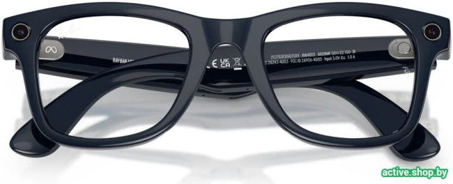 Умные очки Ray-Ban Meta Wayfarer Gen 2 RW4012 (темно-синий/прозрачный/синий) - фото2