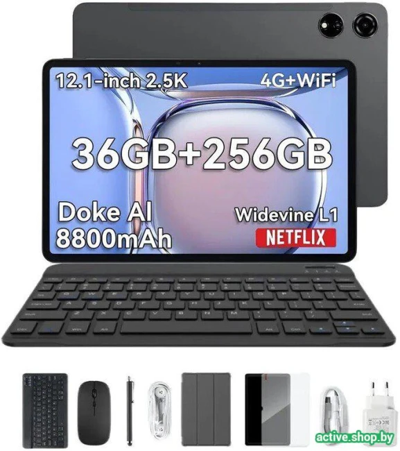 Планшет Blackview Mega 3 LTE 12GB/256GB (серый, с аксессуарами) - фото