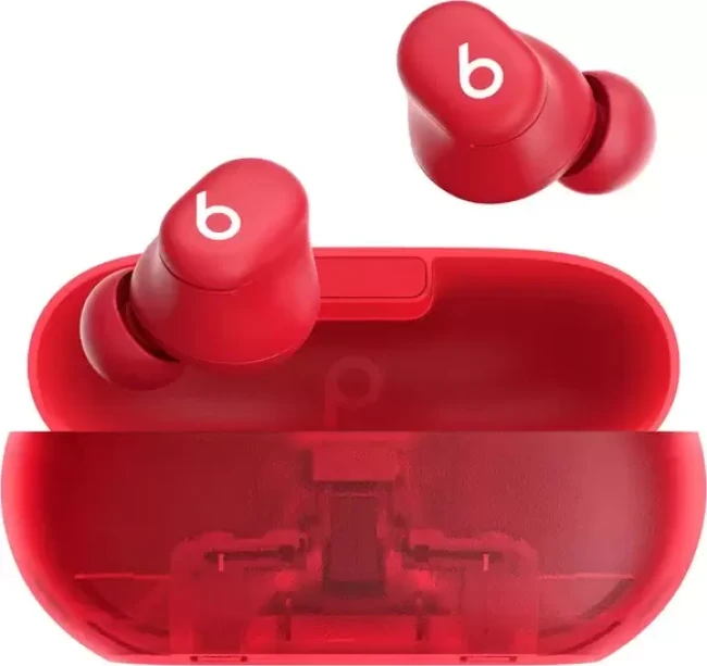 Наушники Beats Solo Buds (прозрачный красный)