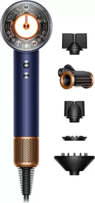 Фен Dyson HD16 Supersonic Nural Straight+Wavy (берлинская лазурь/медный)