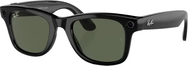 Умные очки Ray-Ban Meta Wayfarer RW4008 (large, черный глянцевый/зеленый)