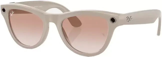 Умные очки Ray-Ban Meta Skyler RW4010 (серый глянцевый/розовый)