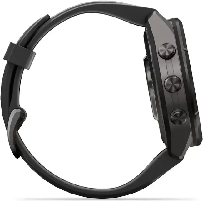 Умные часы Garmin Fenix 9 Pro 43 мм (темно-серый, черный силиконовый ремешок) - фото3
