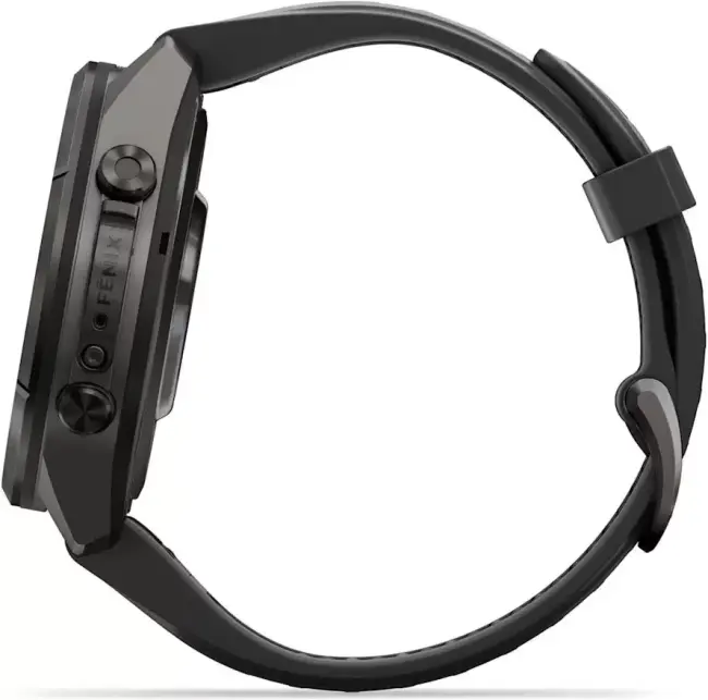 Умные часы Garmin Fenix 9 Pro 43 мм (темно-серый, черный силиконовый ремешок) - фото4