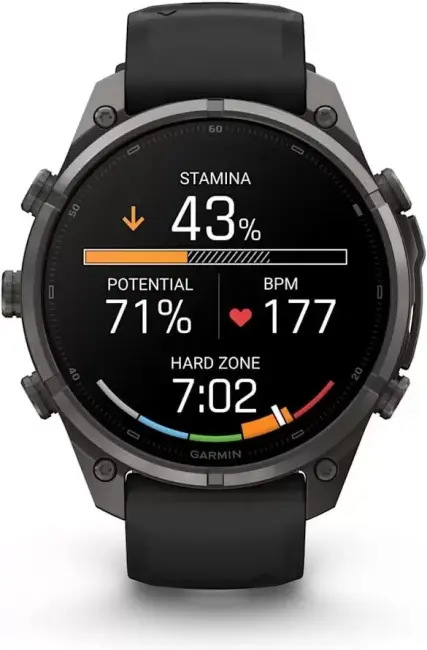 Умные часы Garmin Fenix 9 Pro 47 мм (темно-серый, черный силиконовый ремешок) - фото2