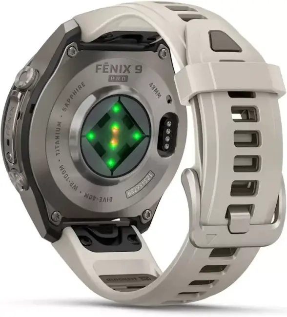 Умные часы Garmin Fenix 9 Pro 43 мм (серый, серый силиконовый ремешок) - фото5