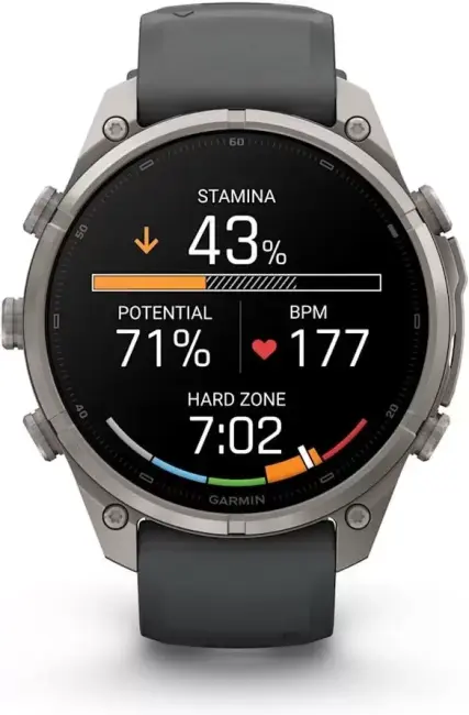 Умные часы Garmin Fenix 9 Pro 47 мм (титановый, черный силиконовый ремешок) - фото2