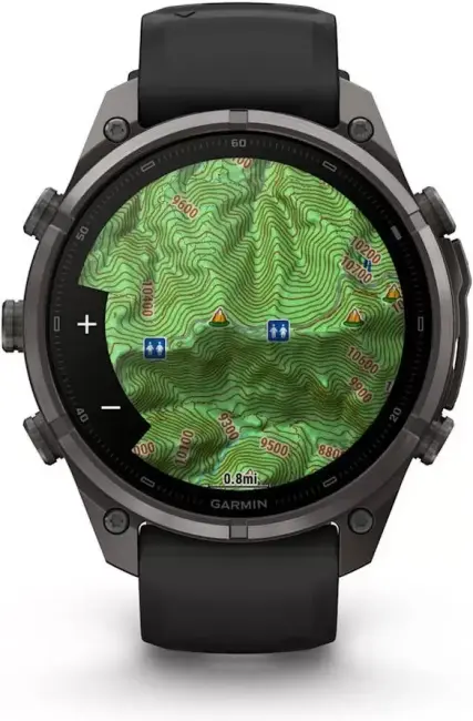 Умные часы Garmin Fenix 9 Pro 47 мм (темно-серый, черный силиконовый ремешок) - фото4