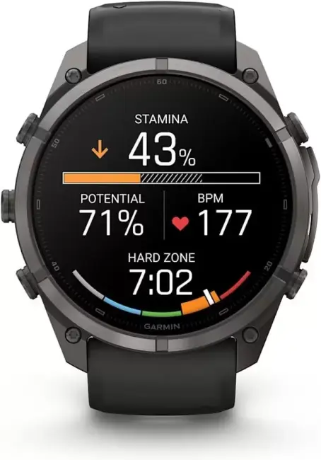 Умные часы Garmin Fenix 9 Pro 51 мм (темно-серый, черный силиконовый ремешок) - фото2