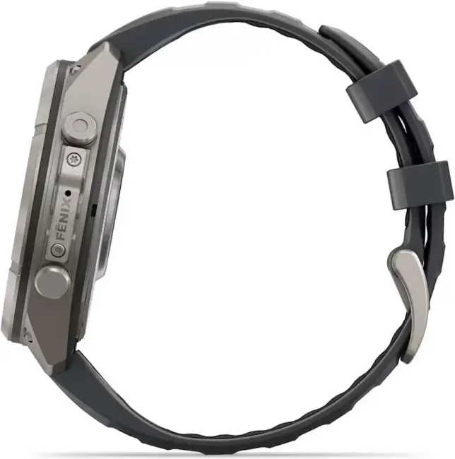 Умные часы Garmin Fenix 9 Pro 47 мм (титановый, черный силиконовый ремешок) - фото4