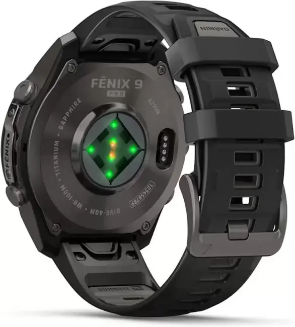 Умные часы Garmin Fenix 9 Pro 47 мм (темно-серый, черный силиконовый ремешок) - фото7