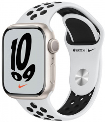 Смарт-часы Apple Watch Nike Series 7 45mm сияющая звезда (MKNA3) - фото