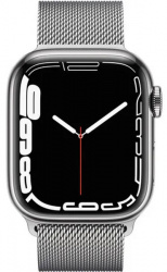 Смарт-часы Apple Watch Series 7 LTE 41mm stainless steel серебристый (MKHF3) - фото2