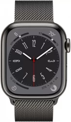 Смарт-часы Apple Watch Series 8 41 мм (корпус из нержавеющей стали, графитовый/графитовый, миланский сетчатый браслет) - фото2