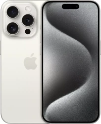 Смартфон Apple iPhone 15 Pro Max 256GB (белый титан) - фото
