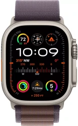 Умные часы Apple Watch Ultra 2 LTE 49 мм (титановый корпус, титановый/индиго, текстильный ремешок размера L) - фото2