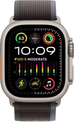 Умные часы Apple Watch Ultra 2 LTE 49 мм (титановый корпус, титановый/черно-синий, нейлоновый ремешок размера S/M) - фото2