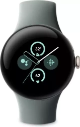 Умные часы Google Pixel Watch 2 LTE (золотистый шампань/лесной орех, спортивный силиконовый ремешок) - фото3