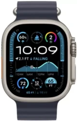 Умные часы Apple Watch Ultra 2 LTE 49 мм (титановый корпус, титановый/темно-синий, ремешок из эластомера) - фото2