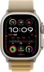 Умные часы Apple Watch Ultra 2 LTE 49 мм (титановый корпус, титановый/бежевый, ремешок из полиэстера L) - фото2