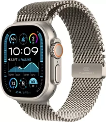 Умные часы Apple Watch Ultra 2 LTE 49 мм (титановый корпус, титановый/титановый, миланская петля S) - фото