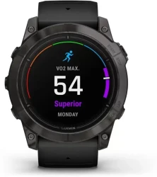 Умные часы Garmin Epix Pro Gen 2 Sapphire 47 мм (карбоново-серый титан/черный, с кожаным и силиконовым ремешками) - фото2