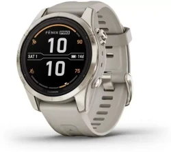 Умные часы Garmin Fenix 7S Pro Sapphire Solar (мягкое золото/песок) - фото