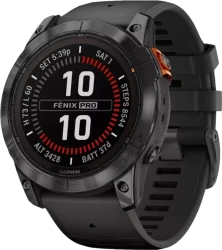 Умные часы Garmin Fenix 7X Pro Solar (сланцево-серый/черный) - фото