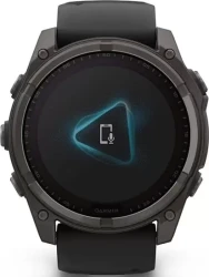 Умные часы Garmin Fenix 8 Solar, Sapphire 51мм (титановый угольно-серый с DLC-покрытием и черным ремешком) - фото5