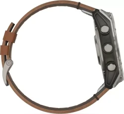 Умные часы Garmin Fenix 8 Sapphire 51мм (титановый, каштановый кожаный ремешок) - фото7