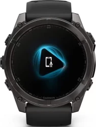 Умные часы Garmin Fenix 8 Sapphire 51мм (угольно-серый DLC, пепельно-черный силиконовый ремешок) - фото4