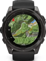 Умные часы Garmin Fenix 8 Sapphire 51мм (угольно-серый DLC, пепельно-черный силиконовый ремешок) - фото5