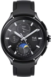 Умные часы Xiaomi Watch 2 Pro LTE (черный, с черным силиконовым ремешком, международная версия) - фото2