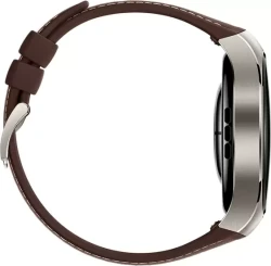 Умные часы Huawei Watch 5 46 мм (титановый, с коричневым силиконовым ремешком, международная версия) - фото6