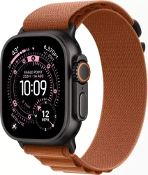 Умные часы Apple Watch Ultra 3 LTE 49 мм (титановый корпус, черный/терракота, текстильный ремешок размера S) - фото